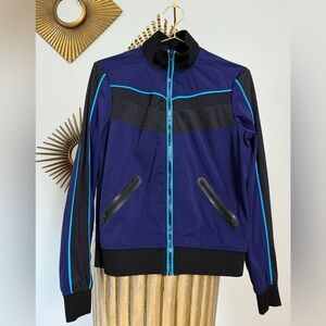 Blanc Noir - Blue Activewear Jacket & Jogger Set